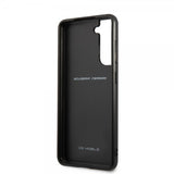 Ferrari Samsung Galaxy S21 FE Skal Vertical Stripe Metal Logo Svart