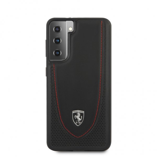 Ferrari Samsung Galaxy S21 Skal Logo Perforerad Svart
