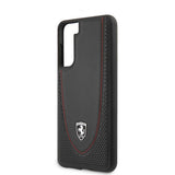Ferrari Samsung Galaxy S21 Skal Logo Perforerad Svart