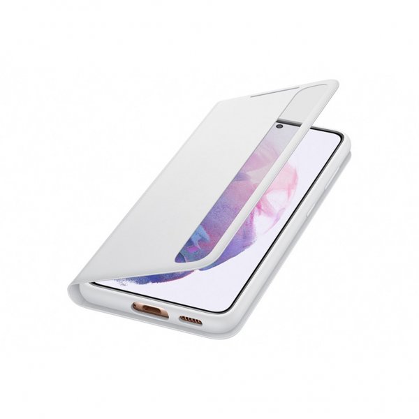 Samsung Original Galaxy S21 Fodral Smart Clear View Cover Ljusgrå
