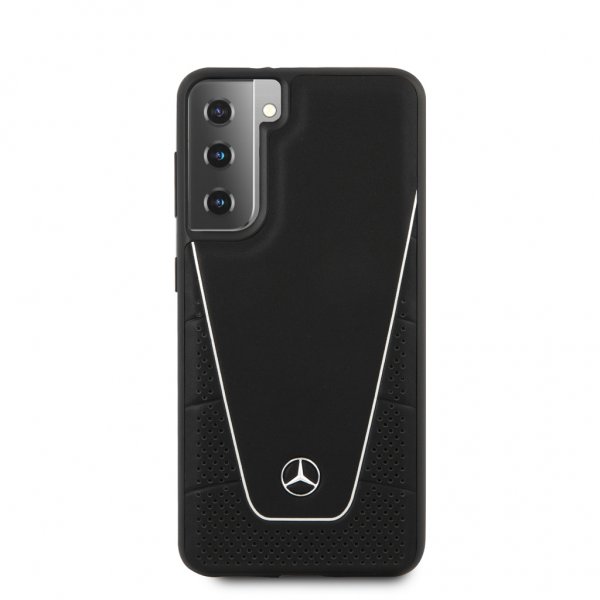 Mercedes Benz Samsung Galaxy S21 Plus Skal Logo Perforerad Dynamic Svart