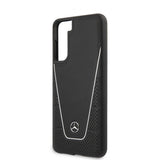 Mercedes Benz Samsung Galaxy S21 Plus Skal Logo Perforerad Dynamic Svart