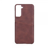 Onsala Samsung Galaxy S21 Skal med Kortfack Brun