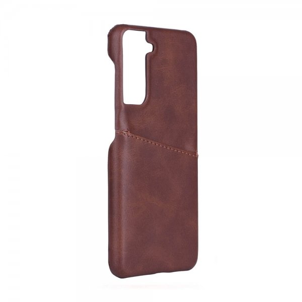 Onsala Samsung Galaxy S21 Skal med Kortfack Brun