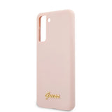 Guess Samsung Galaxy S21 Skal Metal Logo Rosa