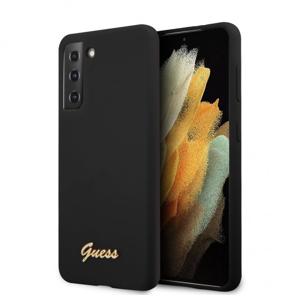 Guess Samsung Galaxy S21 Skal Metal Logo Svart