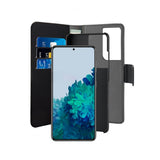 Puro Samsung Galaxy S21 Ultra Fodral Wallet Detachable 2 in 1 Svart