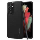 Spigen Samsung Galaxy S21 Ultra Skal Liquid Air Pen Edition Matte Black