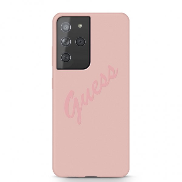 Guess Samsung Galaxy S21 Ultra Skal Vintage Logo Rosa
