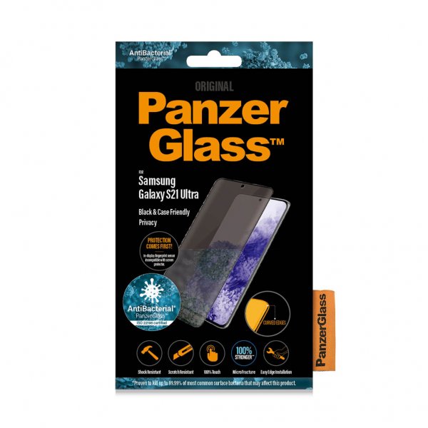 PanzerGlass Samsung Galaxy S21 Ultra Skärmskydd Case Friendly Privacy