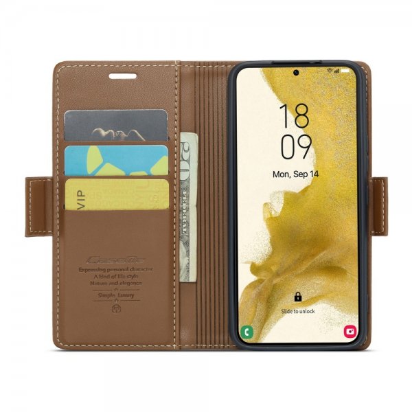 CaseMe Samsung Galaxy S22 Fodral 023 Series Brun