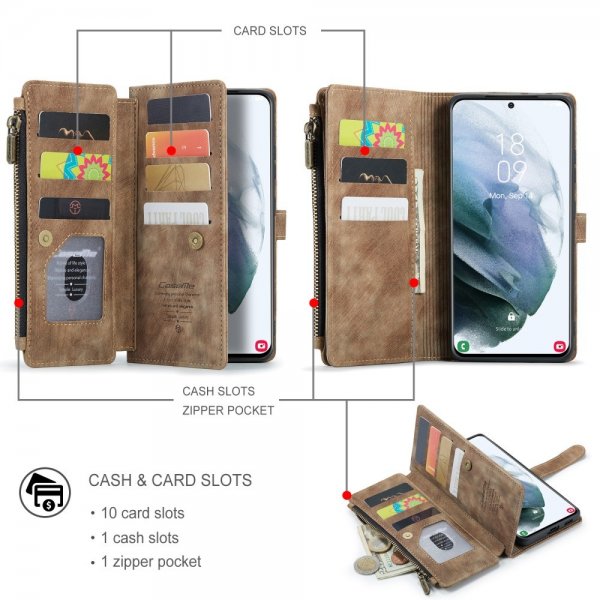 CaseMe Samsung Galaxy S22 Fodral C30 Series Brun