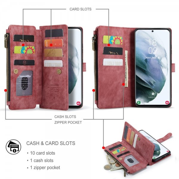 CaseMe Samsung Galaxy S22 Fodral C30 Series Röd