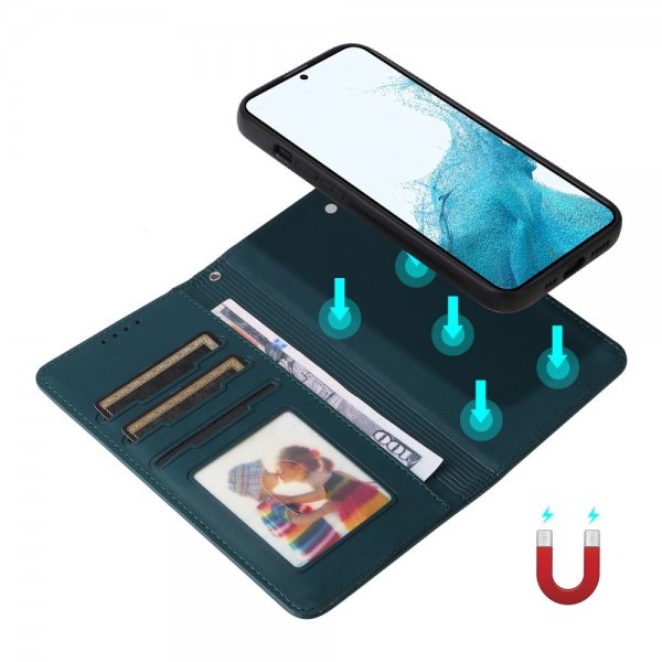 Betopnice Samsung Galaxy S22 Fodral med Löstagbart Skal 005 Blå
