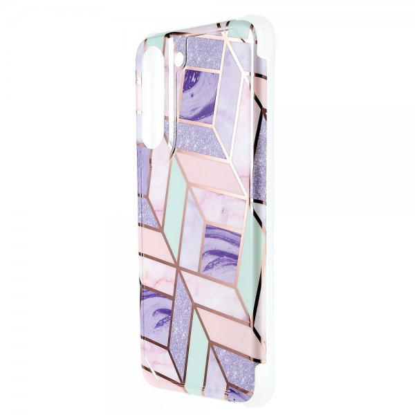 Samsung Galaxy S22 Plus Skal Marmor Lila