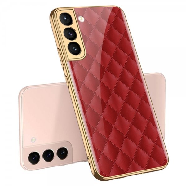 GKK Samsung Galaxy S22 Plus Skal Motiv Röda Rutor
