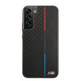 BMW Samsung Galaxy S22 Plus Skal Triangle Pattern & Tricolor Stripe Svart