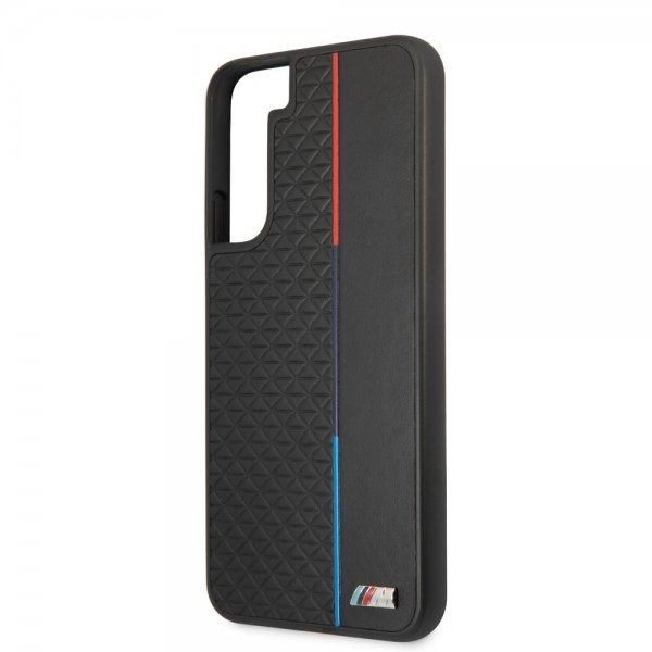 BMW Samsung Galaxy S22 Plus Skal Triangle Pattern & Tricolor Stripe Svart