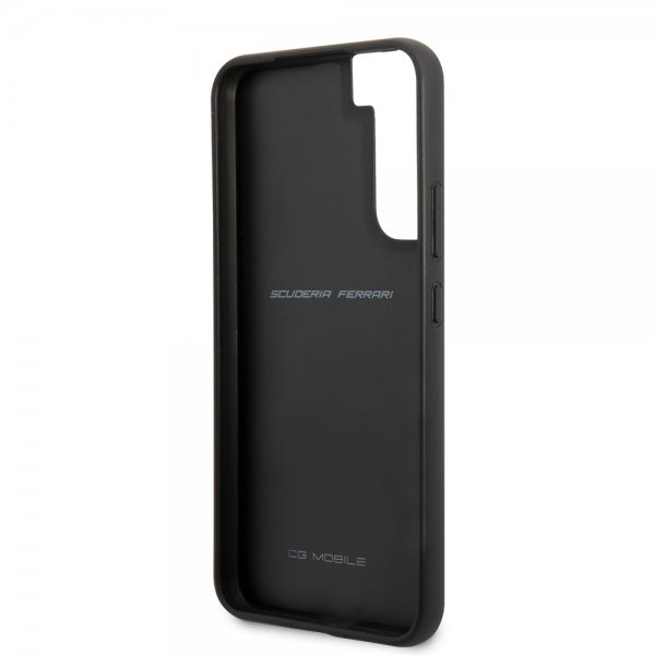 Ferrari Samsung Galaxy S22 Plus Skal Vertical Stripe Metal Logo  Svart