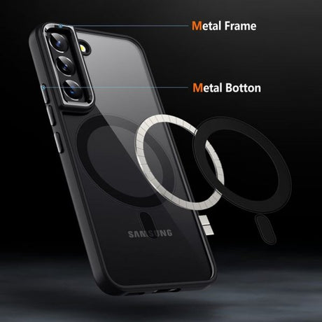 Samsung Galaxy S22 Skal Färgad Kant MagSafe Svart