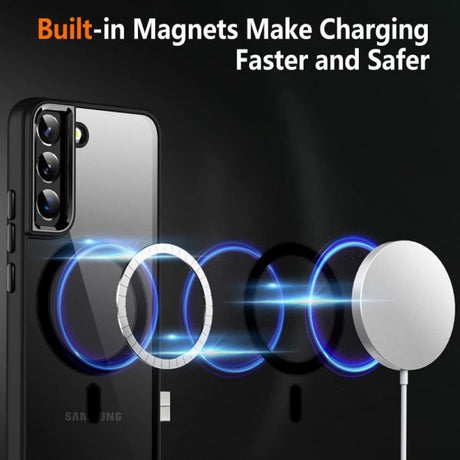 Samsung Galaxy S22 Skal Färgad Kant MagSafe Svart