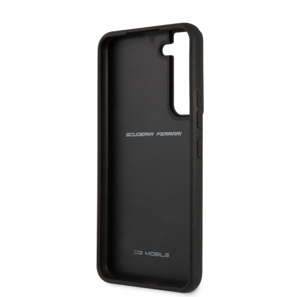 Ferrari Samsung Galaxy S22 Skal Real Carbon Metal Logo Svart