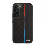 BMW Samsung Galaxy S22 Skal Triangle Pattern & Tricolor Stripe Svart