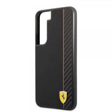 Ferrari Samsung Galaxy S22 Skal Vertical Stripe Metal Logo Svart
