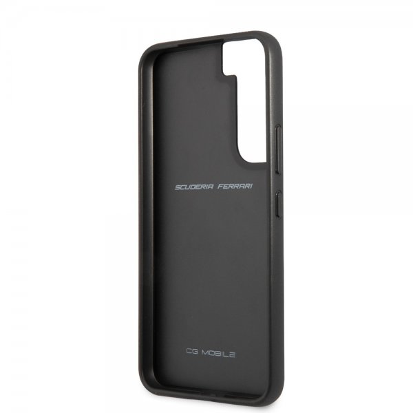 Ferrari Samsung Galaxy S22 Skal Vertical Stripe Metal Logo Svart