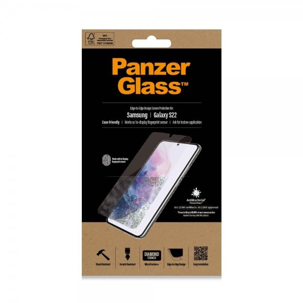 PanzerGlass Samsung Galaxy S22 Skärmskydd Case Friendly Fingerprint