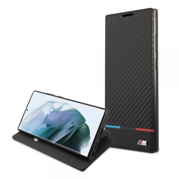 BMW Samsung Galaxy S22 Ultra Fodral Tricolor Stripe Carbon Svart