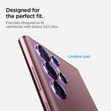 Spigen Samsung Galaxy S22 Ultra Kameraskydd GLAS.tR EZ Fit Optik Pro 2-pack Burgundy
