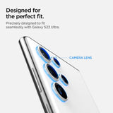 Spigen Samsung Galaxy S22 Ultra Kameraskydd GLAS.tR EZ Fit Optik Pro 2-pack Phantom White
