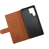 Rvelon Samsung Galaxy S22 Ultra Fodral Magnetiskt Avtagbart Skal Brun