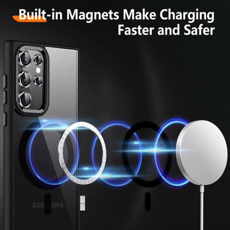 Samsung Galaxy S22 Ultra Skal Färgad Kant MagSafe Svart