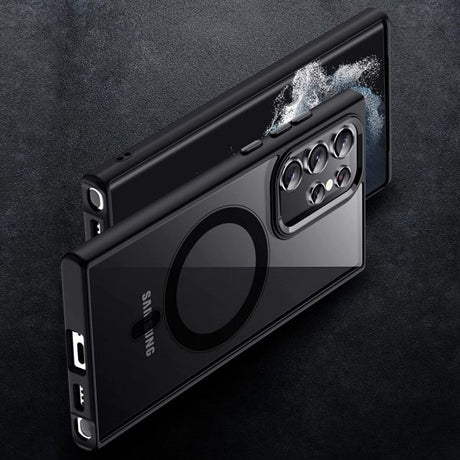Samsung Galaxy S22 Ultra Skal Färgad Kant MagSafe Svart