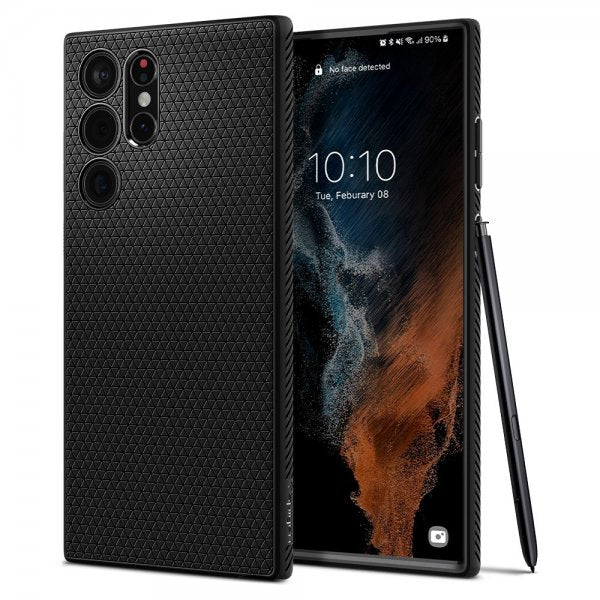 Spigen Samsung Galaxy S22 Ultra Skal Liquid Air Matte Black
