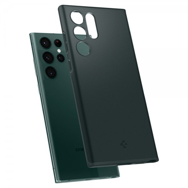 Spigen Samsung Galaxy S22 Ultra Skal Thin Fit Abyss Green