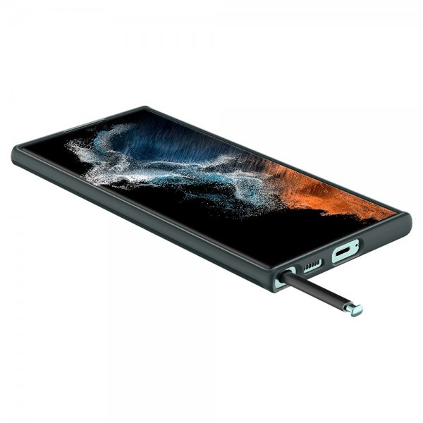 Spigen Samsung Galaxy S22 Ultra Skal Thin Fit Abyss Green