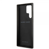 Ferrari Samsung Galaxy S22 Ultra Skal Vertical Stripe Metal Logo Svart