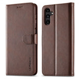 Lc.Imeeke Samsung Galaxy S23 FE Fodral med Kortfack Stativfunktion Brun