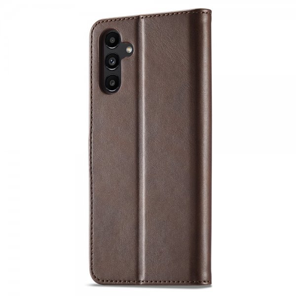Lc.Imeeke Samsung Galaxy S23 FE Fodral med Kortfack Stativfunktion Brun