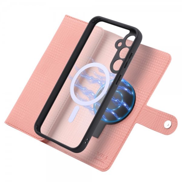 VILI Samsung Galaxy S23 FE Fodral med Löstagbart Skal GHB Series MagSafe Rosa