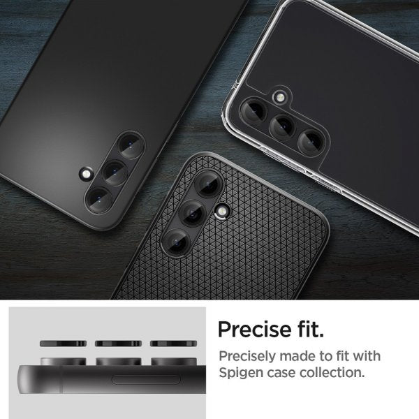 Spigen Samsung Galaxy S23 FE Kameraskydd Glas.tR EZ Fit Optik Pro 2-pack Svart