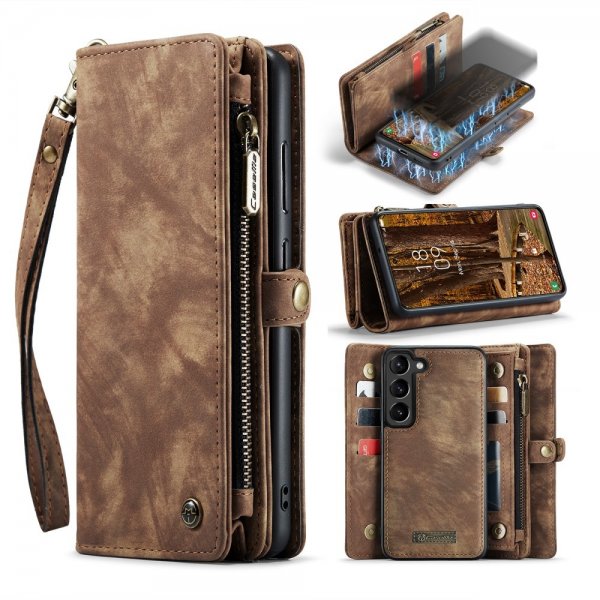 CaseMe Samsung Galaxy S23 Fodral 008 Series Löstagbart Skal Brun