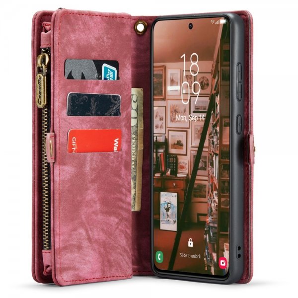 CaseMe Samsung Galaxy S23 Fodral 008 Series Löstagbart Skal Röd