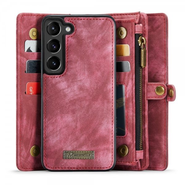 CaseMe Samsung Galaxy S23 Fodral 008 Series Löstagbart Skal Röd