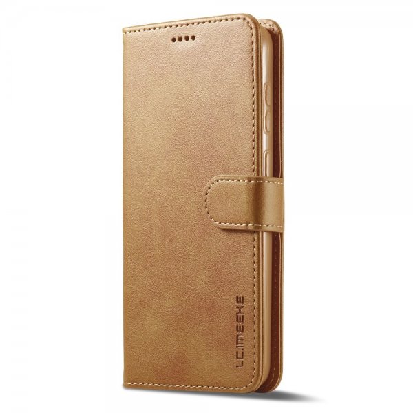 Lc.Imeeke Samsung Galaxy S23 Fodral med Kortfack Stativfunktion Brun