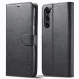 Lc.Imeeke Samsung Galaxy S23 Fodral med Kortfack Stativfunktion Svart