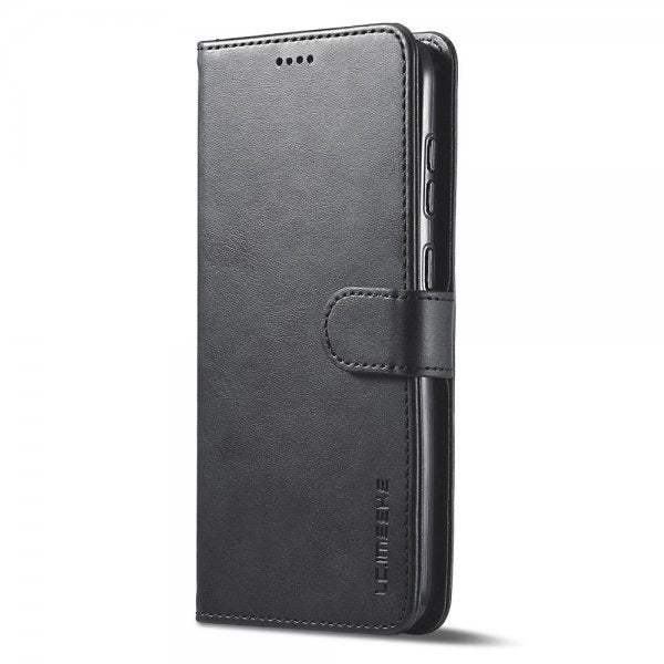 Lc.Imeeke Samsung Galaxy S23 Fodral med Kortfack Stativfunktion Svart